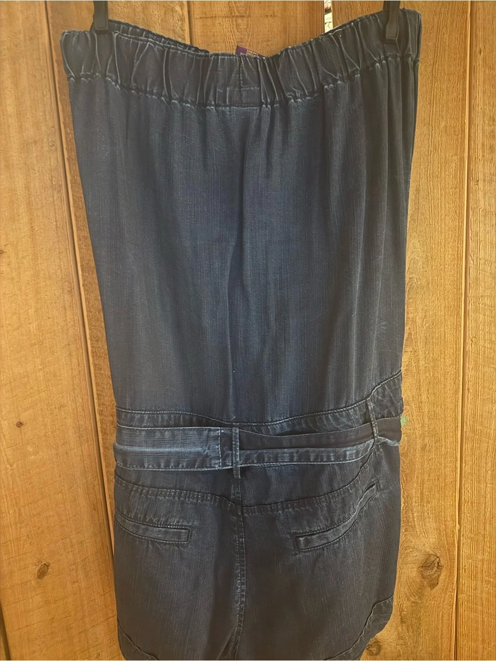 Rich & Skinny 100% Lyocell “Peachy” Soft Denim Strapless Tie-Waist Romper
